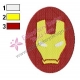 Head of Iron Man Embroidery Design 02
